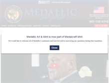 Tablet Screenshot of medallic.com